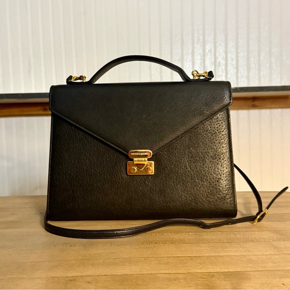 Valentino Garavani Black Leather Crossbody Shoulder Bag